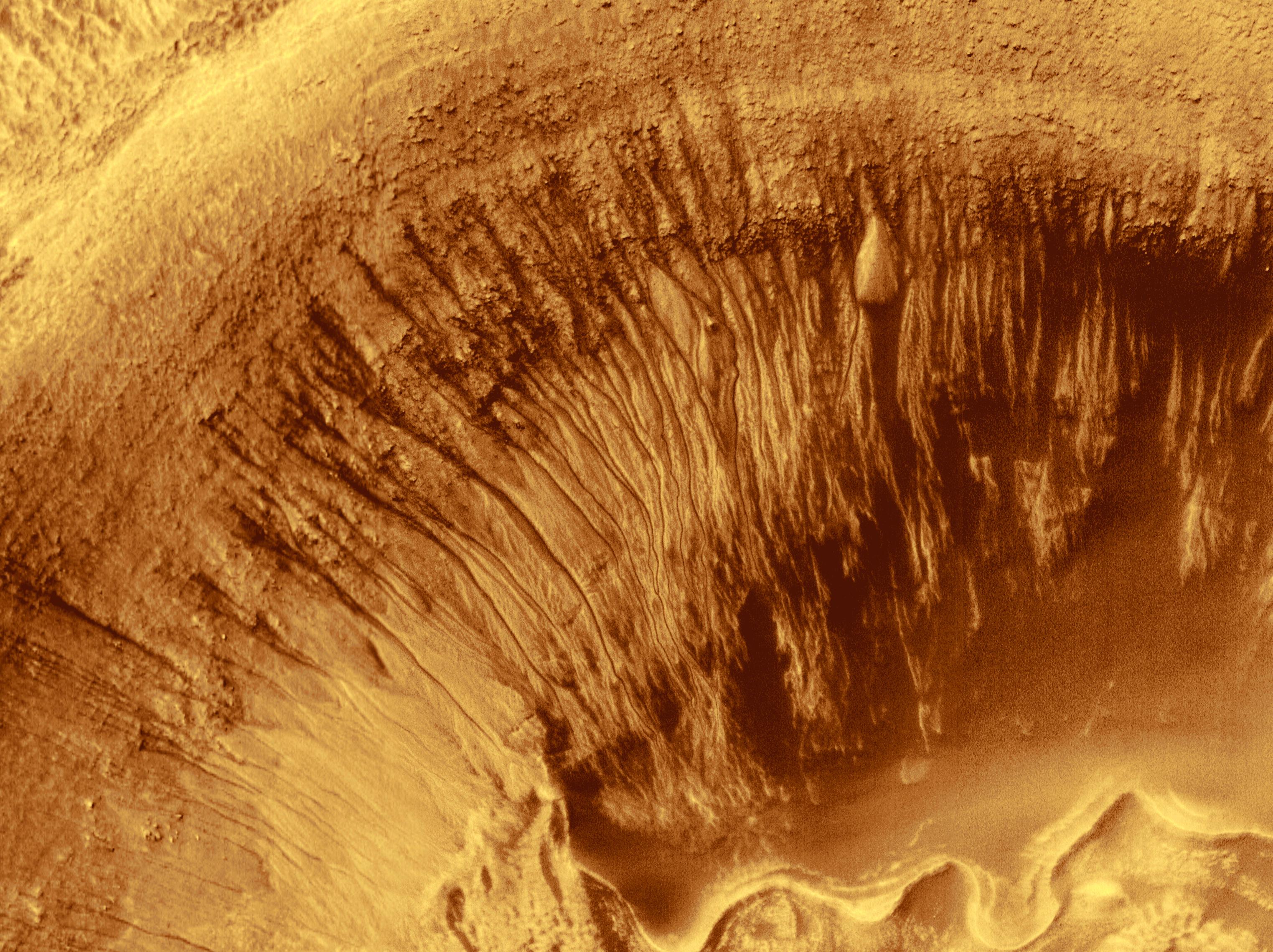 Mars cratere